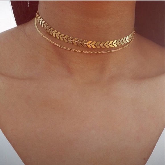 Gold-tone Choker Necklace - Picture 2 of 2